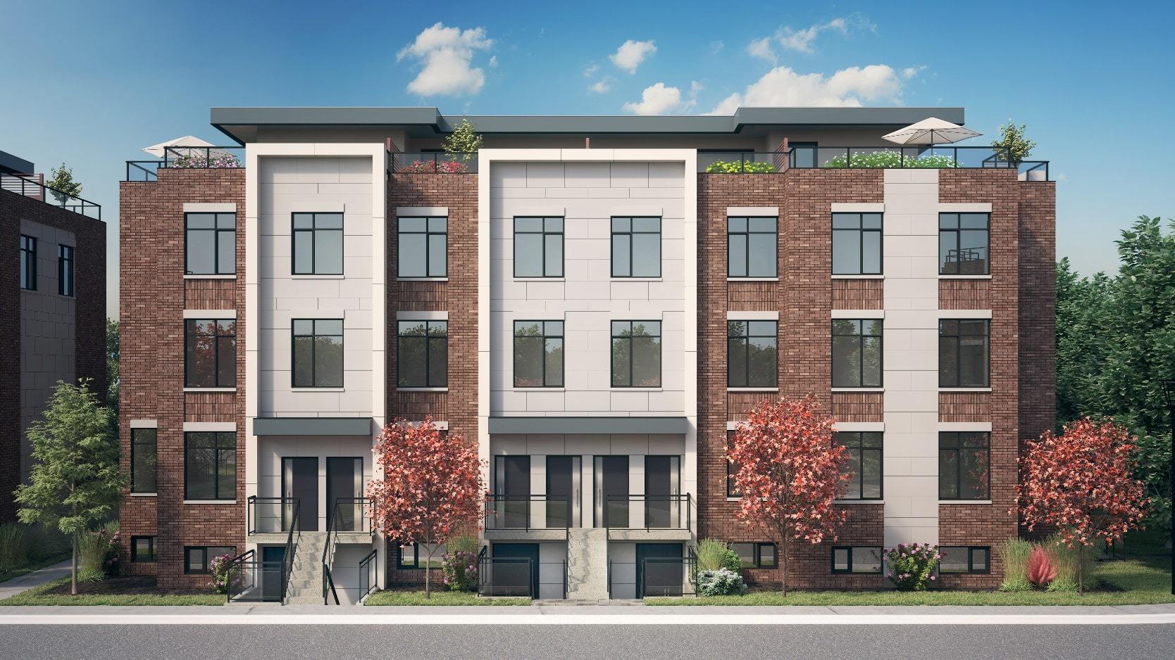 Boutique townhomes at Rise at Stride in Port Credit, Ontario